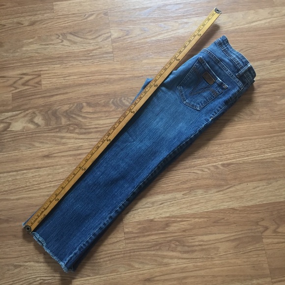 Volcom Blue Distressed Ripped Cropped Jeans Size 7 - Picture 9 of 10